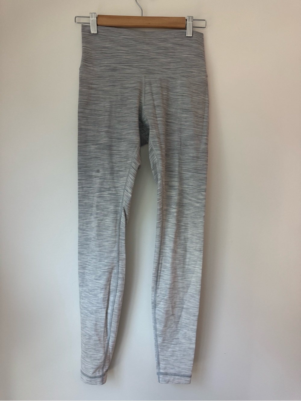 LULULEMON Wunder Under High Rise Tight Heathered Space Dye Grey Size 6